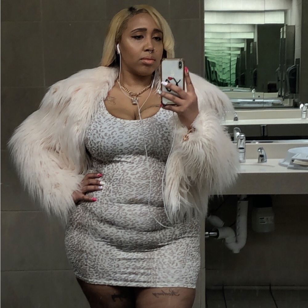 White Faux Fur Coat